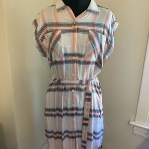 Gap Button Up Plaid Dress NWT Sz Small